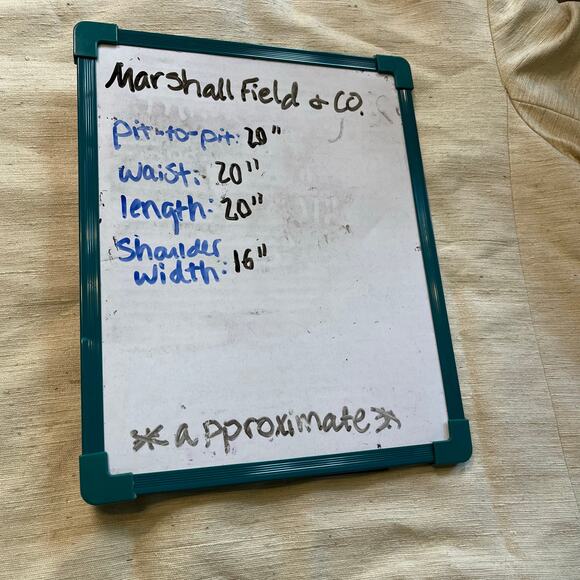 Marshall Field & Co Beige Silk Shantung Cropped Jacket Small - Picture 10 of 10